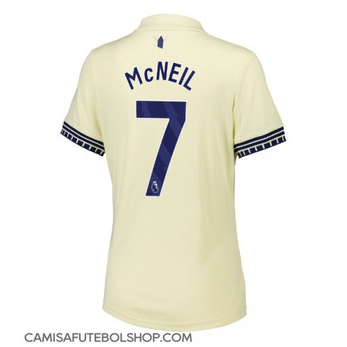 Camisa de time de futebol Everton Dwight McNeil #7 Replicas 2º Equipamento Feminina 2025-26 Manga Curta